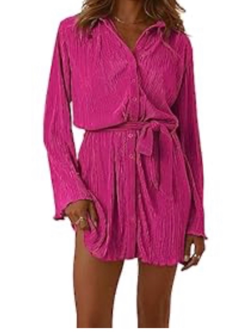 Pink Long Sleeve Dress